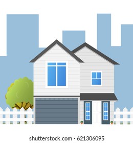 House flat icon. Design your own apartment. Colorful house concept.