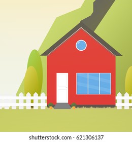 House flat icon. Design your own apartment. Colorful house concept.