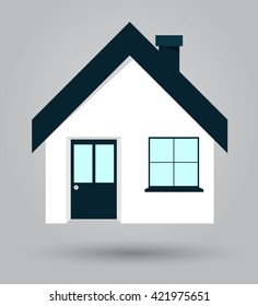 House flat icon. Isolated vector illustration