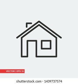 House flat icon on white background, vector illustration