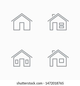 House flat icon on white background, vector illustration