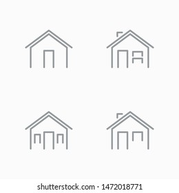 House flat icon on white background, vector illustration