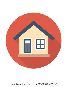 House flat icon stock illustration