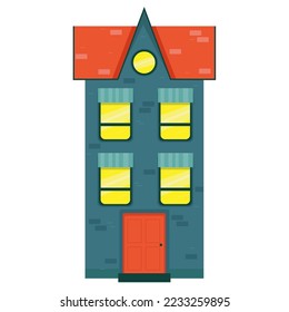 Icono plano de la casa. estilo plano