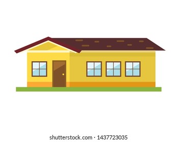 House flat icon, flat style vector illustration