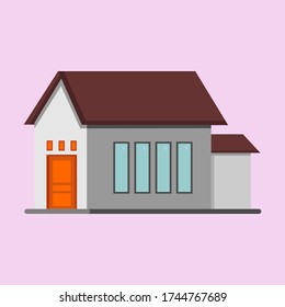 Haus-Ikone. Zeichentrickdarstellung