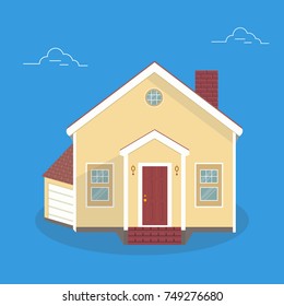 House flat icon. flat style vector illustration