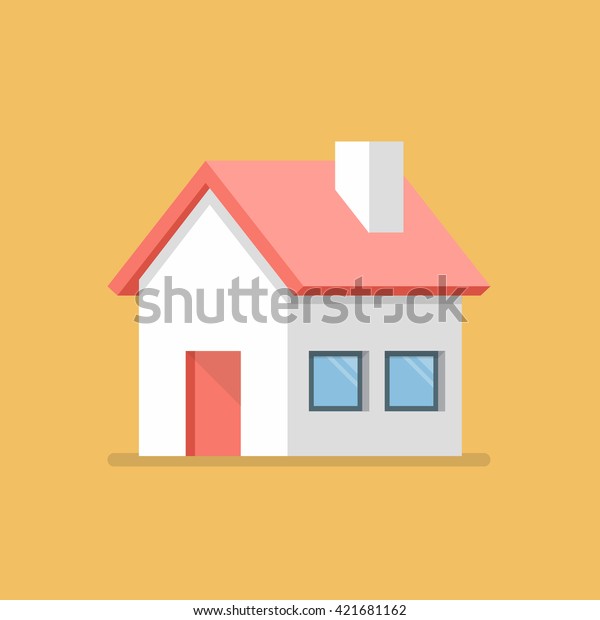 House flat\
icon. flat style vector\
illustration
