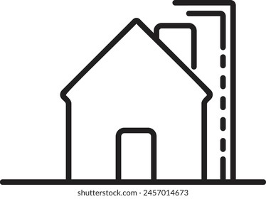 House flat icon vector clip art design object. Single high quality outline symbol of graduation for web design or mobile app.