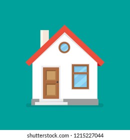 House flat icon. Vector illustration