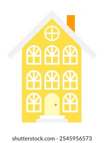 House flat illustration, simple house vector