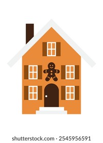 House flat illustration, simple house vector