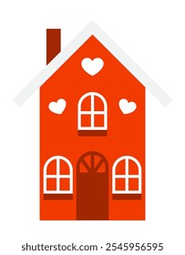 House flat illustration, simple house vector