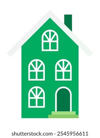 House flat illustration, simple house vector