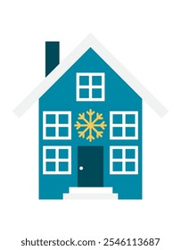 House flat illustration, simple house vector