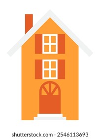 House flat illustration, simple house vector