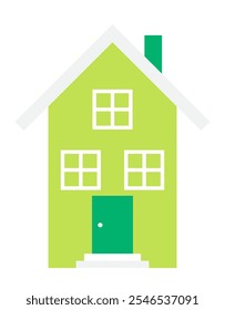 House flat illustration, simple house vector