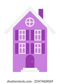 House flat illustration, simple house vector