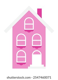 House flat illustration, simple house vector