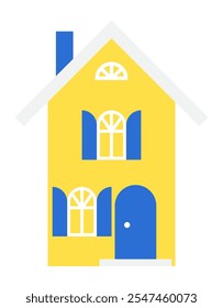 House flat illustration, simple house vector