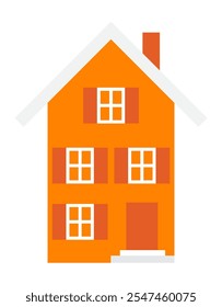 House flat illustration, simple house vector