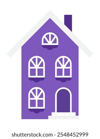 House flat illustration, simple house vector