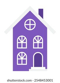 House flat illustration, simple house vector