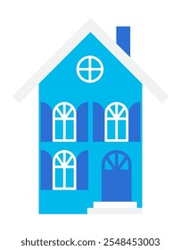 House flat illustration, simple house vector