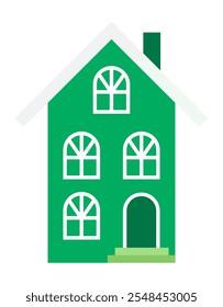 House flat illustration, simple house vector