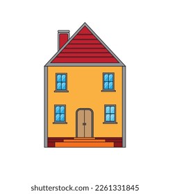House flat illustration vector design