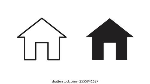 House flat simple vector symbols illustration.