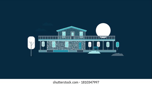 house flat stock vector background