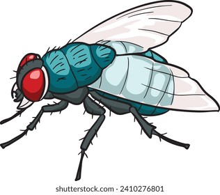 House Flies Fly Wild Animal Vector Illustration