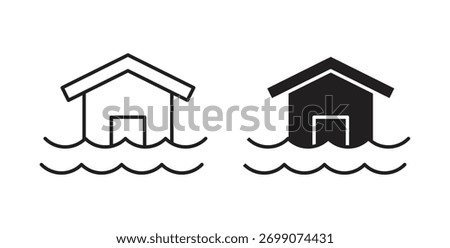 House flood icon simple flat trend modern graphic design abstract logotype