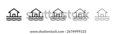 House flood icon vector collection. EPS 10