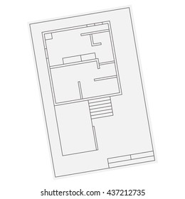 House floor plan icon for ui or app. Vector eps10