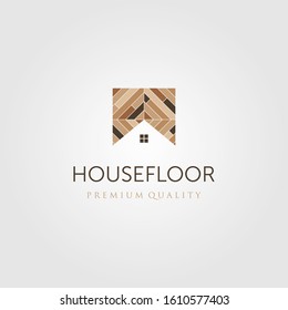 house floor wood parquet flooring vinyl emblem logo vector design