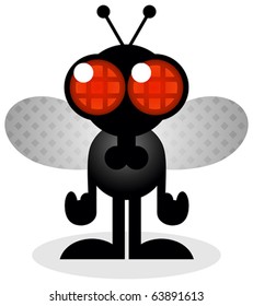 House Fly Cartoon Character