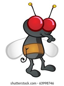 House Fly Cartoon Character