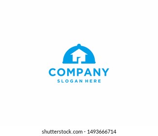 House food delivery logo design template