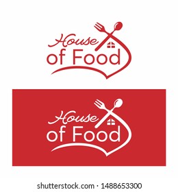 House of food logo design vector template