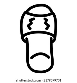 house footwear line icon vector. house footwear sign. isolated contour symbol black illustration