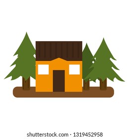 House in forest scenery