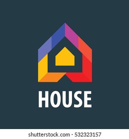 House in the form of arrows, vector logo 