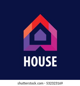 House in the form of arrows, vector logo 