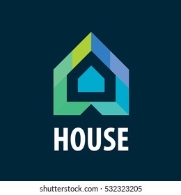 House in the form of arrows, vector logo 