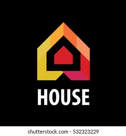 House in the form of arrows, vector logo 