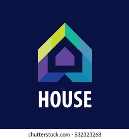 House in the form of arrows, vector logo 