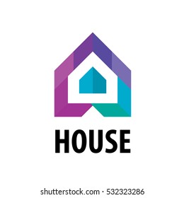 House in the form of arrows, vector logo 