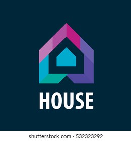 House in the form of arrows, vector logo 